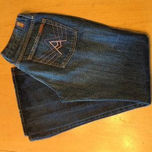 7 for all Mankind jeans slight flare leg